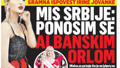 Miss Serbia bën shqiponjën shqiptare, serbët i kaplon histeria!