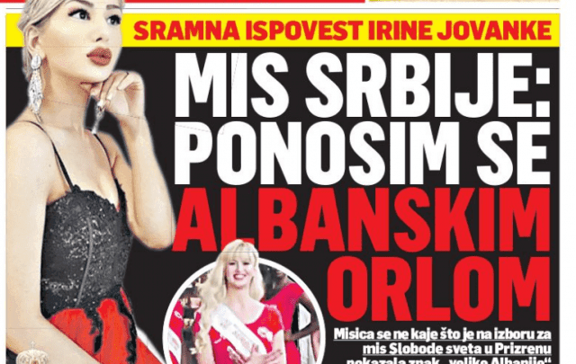 Miss Serbia bën shqiponjën shqiptare, serbët i kaplon histeria! Miss Serbia bën shqiponjën shqiptare, serbët i kaplon histeria!