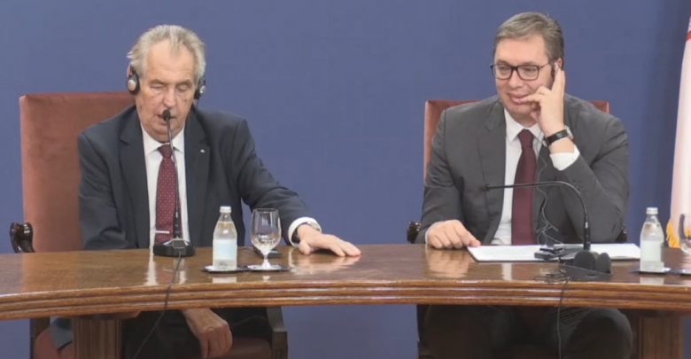 Presidenti çek në Beograd: Kosova udhëhiqet nga kriminelë, të tërheqim njohjen Presidenti çek në Beograd: Kosova udhëhiqet nga kriminelë, të tërheqim njohjen