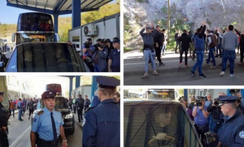 Tifozët e Crvena Zvezdës ia mësyjnë Kosovës, mbërrijnë në kufi (Video) Tifozët e Crvena Zvezdës ia mësyjnë Kosovës, mbërrijnë në kufi (Video)
