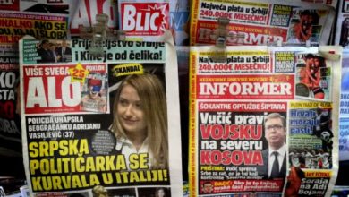 Tërbohen mediat e Vuçiqit, televizioni serb interviston Albin Kurtin me flamurin kuqezi pas shpine Tërbohen mediat e Vuçiqit, televizioni serb interviston Albin Kurtin me flamurin kuqezi pas shpine