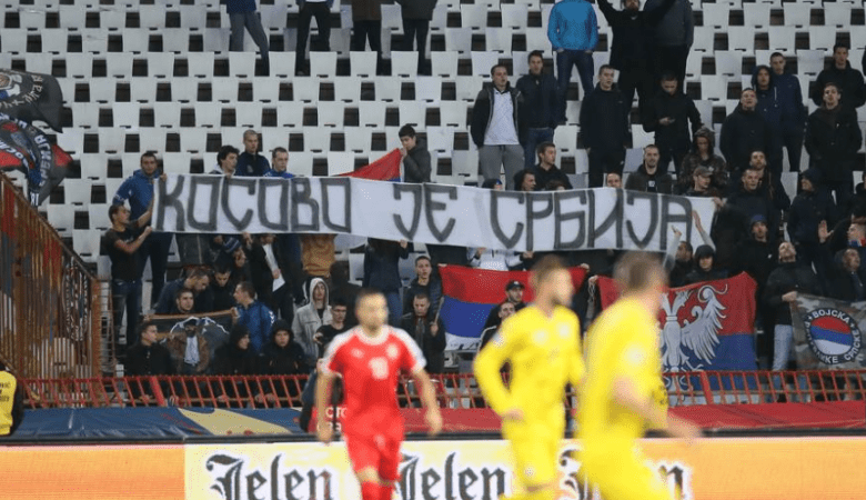 Serbinë e pret dënimi nga UEFA për thirrjet ‘Kosova është Serbi’ Serbinë e pret dënimi nga UEFA për thirrjet ‘Kosova është Serbi’