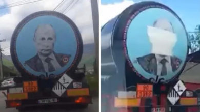 Provokojnë Serbët, kamionet me foto të Putinit e Karaxhicit shetisin përmes Kosovës, ndalohen nga policia