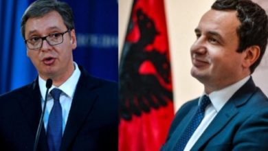Vuçiç reagon ashpër për vizitën e Kurtit në RMV: Skandal! Promovoi ‘Shqipërinë e Madhe’
