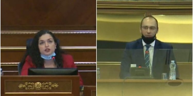 “I kërkoje votat korridoreve”, Vjosa Osmani përplaset ashpër me deputetin serb: Nuk kam kërkuar vota serbe për t’u bërë kryetare e Kuvendit “I kërkoje votat korridoreve”, Vjosa Osmani përplaset ashpër me deputetin serb: Nuk kam kërkuar vota serbe për t’u bërë kryetare e Kuvendit