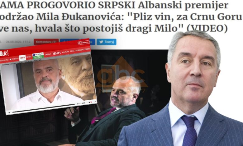 Gjukanoviç, në “fije të perit”, Rama u drejtohet malazezëve serbisht: Vota kundër tij ju çon pas Gjukanoviç, në “fije të perit”, Rama u drejtohet malazezëve serbisht: Vota kundër tij ju çon pas