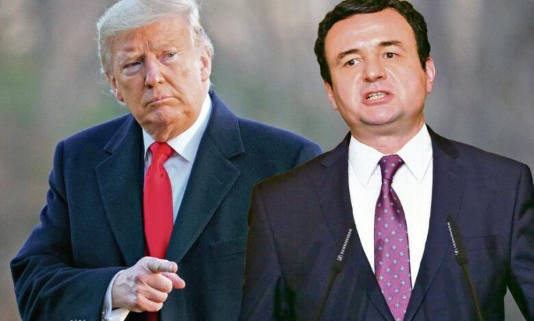 Lëvizja Vetëvendosje sulmon presidentin Donald Trump: Po rehabiliton ish bashkëpunëtorët e Milosheviçit që bënë agresion e kryen gjenocid Lëvizja Vetëvendosje sulmon presidentin Donald Trump: Po rehabiliton ish bashkëpunëtorët e Milosheviçit që bënë agresion e kryen gjenocid
