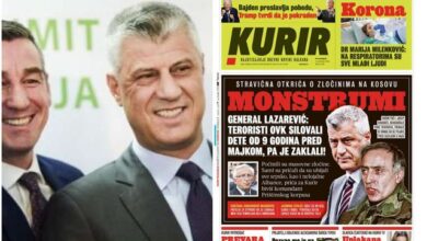 “MONSTRA”/ Serbët në ‘luftë’ ndaj UÇK-së, kopertina e sotme llahtaris publikun (FOTO) “MONSTRA”/ Serbët në ‘luftë’ ndaj UÇK-së, kopertina e sotme llahtaris publikun (FOTO)