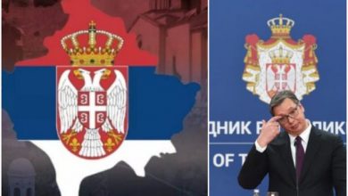 Vuçiç publikon hartën e Kosovës të mbuluar me flamurin serb, shqiptarët e gozhdojnë me komente Vuçiç publikon hartën e Kosovës të mbuluar me flamurin serb, shqiptarët e gozhdojnë me komente