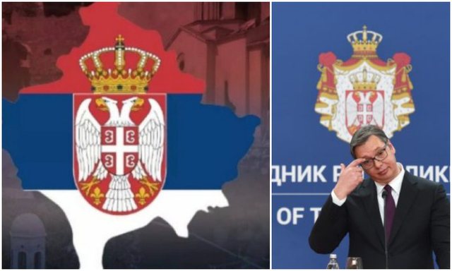 Vuçiç publikon hartën e Kosovës të mbuluar me flamurin serb, shqiptarët e gozhdojnë me komente Vuçiç publikon hartën e Kosovës të mbuluar me flamurin serb, shqiptarët e gozhdojnë me komente