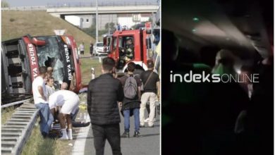 PAMJET PREKESE/ “Thërret Prizreni mori Shkodër”, atmosfera festive në autobus pak para aksidentit tragjik (VIDEO) PAMJET PREKESE/ “Thërret Prizreni mori Shkodër”, atmosfera festive në autobus pak para aksidentit tragjik (VIDEO)