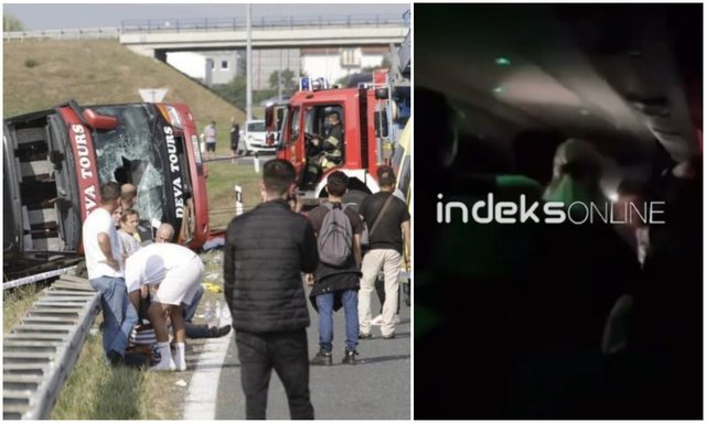PAMJET PREKESE/ “Thërret Prizreni mori Shkodër”, atmosfera festive në autobus pak para aksidentit tragjik (VIDEO) PAMJET PREKESE/ “Thërret Prizreni mori Shkodër”, atmosfera festive në autobus pak para aksidentit tragjik (VIDEO)