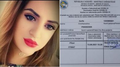 U vaksinua me Pfizer! 23-vjeçarja shqiptare humb jetën, familja hedh akuza të forta: E kërcënuan ta bënte U vaksinua me Pfizer! 23-vjeçarja shqiptare humb jetën, familja hedh akuza të forta: E kërcënuan ta bënte