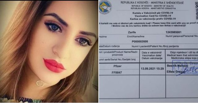 U vaksinua me Pfizer! 23-vjeçarja shqiptare humb jetën, familja hedh akuza të forta: E kërcënuan ta bënte U vaksinua me Pfizer! 23-vjeçarja shqiptare humb jetën, familja hedh akuza të forta: E kërcënuan ta bënte