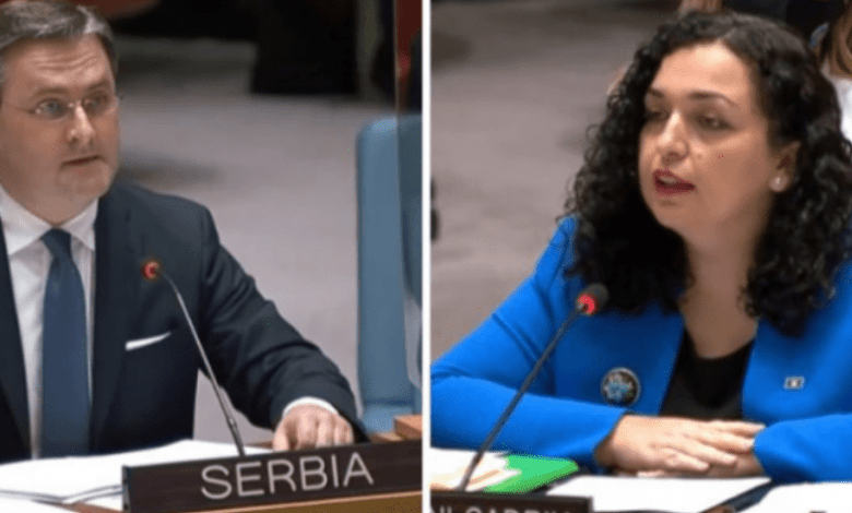 “Çohu në këmbë kur flet për Vuçiçin!”/ Vjosa Osmani “përplaset” me ministrin serb: Presidenti yt si Millosheviçi, kërko falje për genocidin në Kosovë “Çohu në këmbë kur flet për Vuçiçin!”/ Vjosa Osmani “përplaset” me ministrin serb: Presidenti yt si Millosheviçi, kërko falje për genocidin në Kosovë