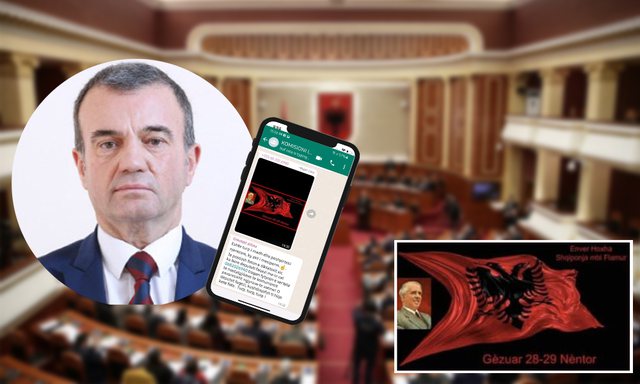 Deputeti uron kolegët për festa me foton e Enver Hoxhës, reagojnë ashpër deputetët e PD! (Debatet në Whatsapp)