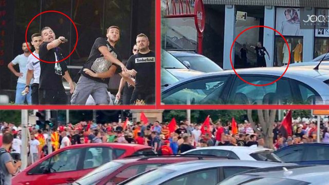 Maqedonasit hakmerren ndaj shqiptarit që mbrojti me armë statujën e Skënderbeut nga huliganët!