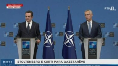 Kurti pas takimit me Stoltenberg: Kërkojmë anëtarësimin në NATO, që të japim atë që të tjerët na dhanë neve Kurti pas takimit me Stoltenberg: Kërkojmë anëtarësimin në NATO, që të japim atë që të tjerët na dhanë neve