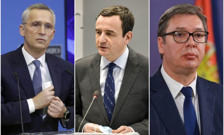 Shefi i NATO-s, Stoltenberg kërkon takim “kokë më kokë” me Vuçiç dhe Kurtin në Bruksel Shefi i NATO-s, Stoltenberg kërkon takim “kokë më kokë” me Vuçiç dhe Kurtin në Bruksel