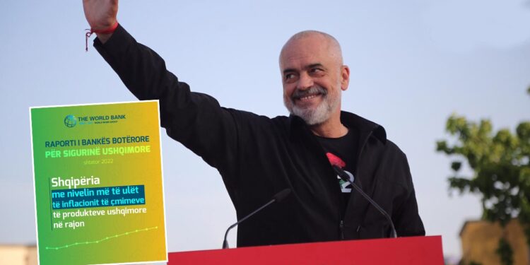 Kriza/ Rama i referohet raportit të BB: Rritja e çmimeve në Shqipëri, thuajse sa gjysma e rritjes në vendet e rajonit Kriza/ Rama i referohet raportit të BB: Rritja e çmimeve në Shqipëri, thuajse sa gjysma e rritjes në vendet e rajonit