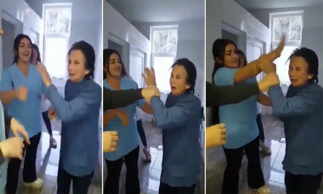 PAMJE TË RËNDA/ Infermierja shqiptare dhunon të moshuarën, koleget shkrihen së qeshuri (VIDEO) PAMJE TË RËNDA/ Infermierja shqiptare dhunon të moshuarën, koleget shkrihen së qeshuri (VIDEO)