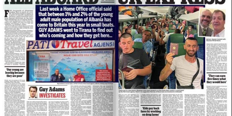 ‘Daily Mail’ stacionohet në Tiranë: Ja rrugëtimi sfidues i shqiptarëve drejt Britanisë së Madhe! ‘Daily Mail’ stacionohet në Tiranë: Ja rrugëtimi sfidues i shqiptarëve drejt Britanisë së Madhe!