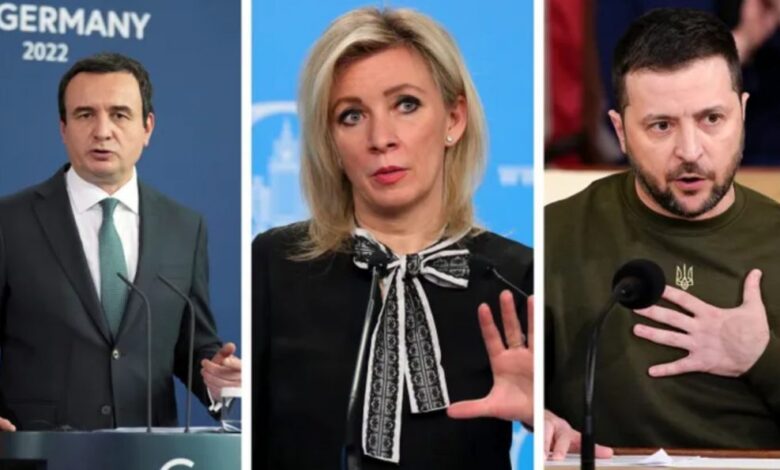 Zëdhënësja ruse Zakharova: Kurti dhe Zelenski janë nazistë Zëdhënësja ruse Zakharova: Kurti dhe Zelenski janë nazistë