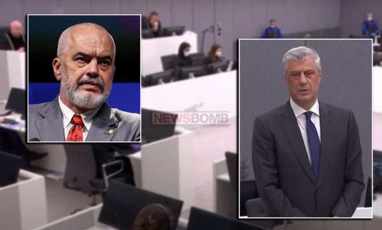 “Çorbë e shpifur dhe e pagëlltitshme”, Edi Rama ndan fjalimin e Hashim Thaçit nga gjyqi në Hagë “Çorbë e shpifur dhe e pagëlltitshme”, Edi Rama ndan fjalimin e Hashim Thaçit nga gjyqi në Hagë