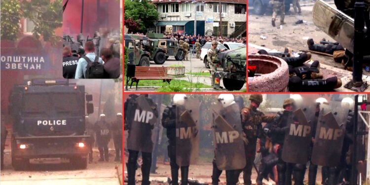 Situatë më e qetë në veri të Kosovës, protestat vijojnë. KFOR dhe policia rrethojnë godinat e komunave Situatë më e qetë në veri të Kosovës, protestat vijojnë. KFOR dhe policia rrethojnë godinat e komunave