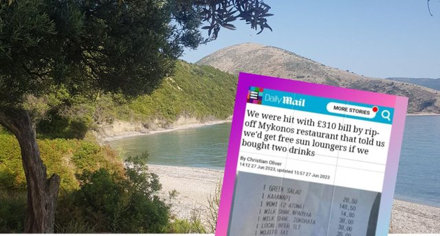 “Shkoni në Shqipëri”/ Gazeta britanike publikon faturën e çmendur të lokalit grek dhe u bën thirrje lexuesve “Shkoni në Shqipëri”/ Gazeta britanike publikon faturën e çmendur të lokalit grek dhe u bën thirrje lexuesve